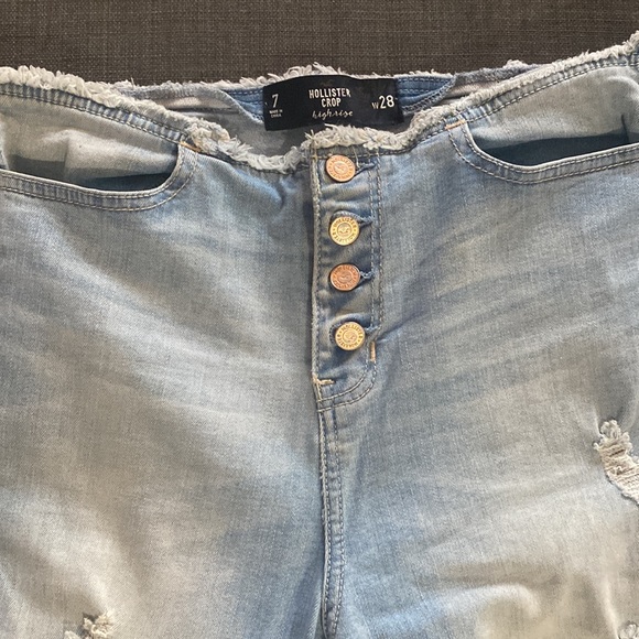 Hollister crop High Rise distressed Jeans - Picture 3 of 8